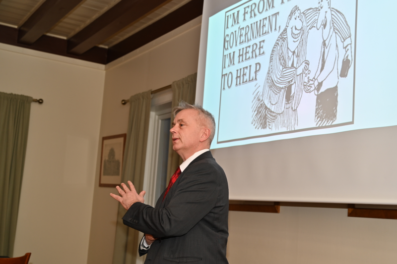 He came from the Government, and made a solid impression