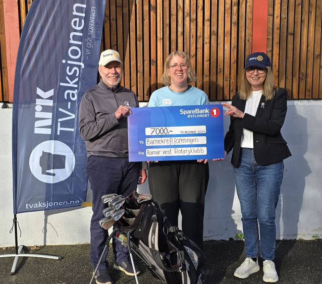 Kr. 7000,- til Barnekreftforeningen